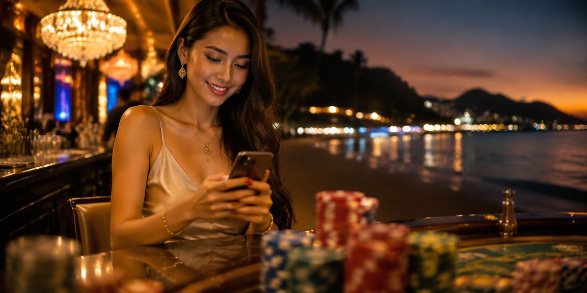 Pengguna Malaysia mengakses kasino rjbet di Langkawi melalui mudah alih