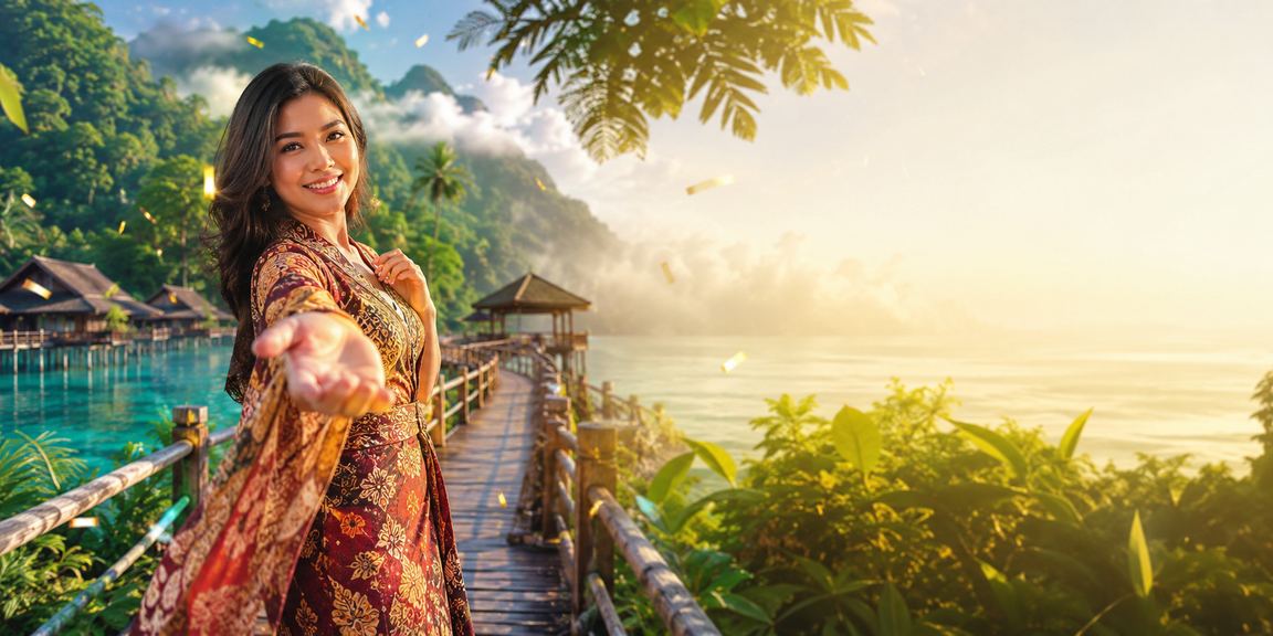 Suasana hiburan kasino Malaysia bertema batik di Sabah melalui platform rjbet
